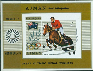 Аджман,  Летняя Олимпиада Мюнхен 1972 (II) Конкур,, блок